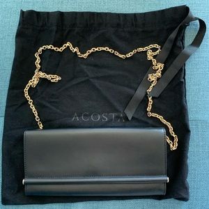 ACOSTA Leather Clutch on Chain